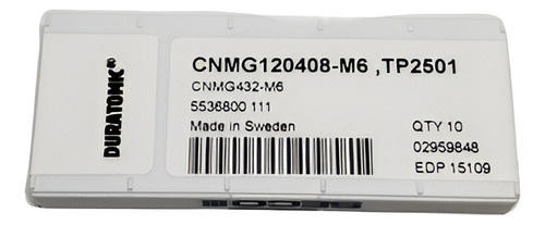 Insertos De Carburo Cnmg 432 120408-m6 Tp2501 Seco
