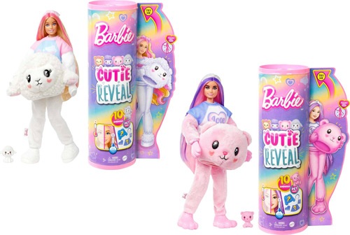 Muñeca Barbie Cutie Reveal Disfraz Peluche Y 10 Sopresas