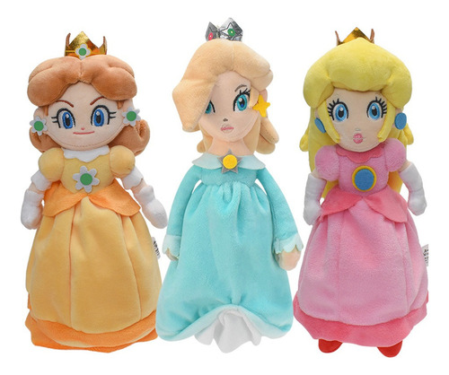 3pcs Super Mario Peach Daisy Rosalina Peluche Muñeca Regalo