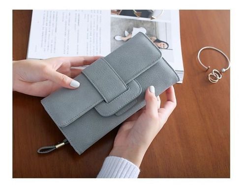 Monedero Dama Casual Con Monedero Mujer Color Gris