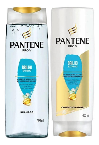  Shampoo + Condicionador Pantene Pro-v Brilho Extremo 400ml