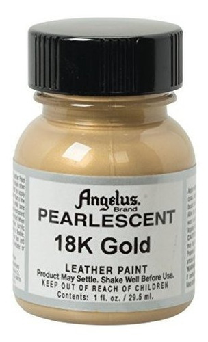 Pintura Para Cuero Perlada Angelus, Oro 18k, 1oz