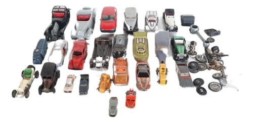 Lote 25 Carrinhos Miniatura Sucata Peças Reposição  95