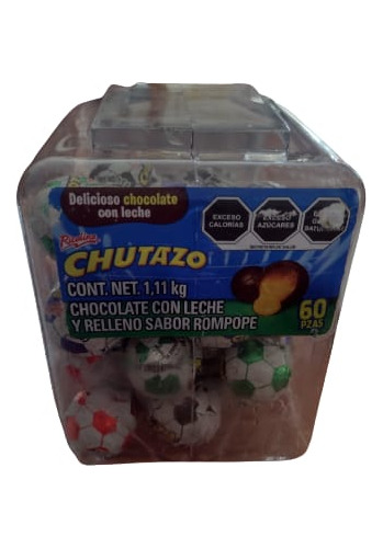 Chutazo Balón De Chocolate Con Leche Relleno De Rompope 60pz