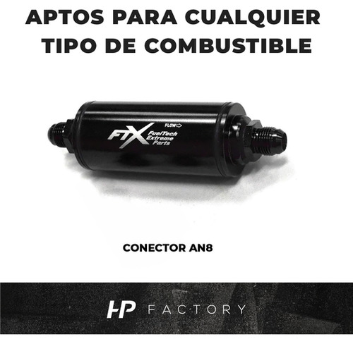 Filtro De Combustible An8 100 Micrones Negro Ftx Fueltech