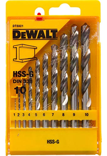 Dewalt Dt5921-qz Taladro De Metal Bit-set (10 Piece) Hss-g