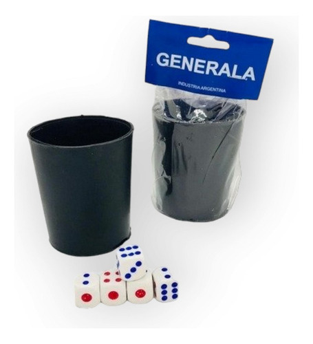 Juego De Mesa Generala Cubilete De Plastico En Bolsa 