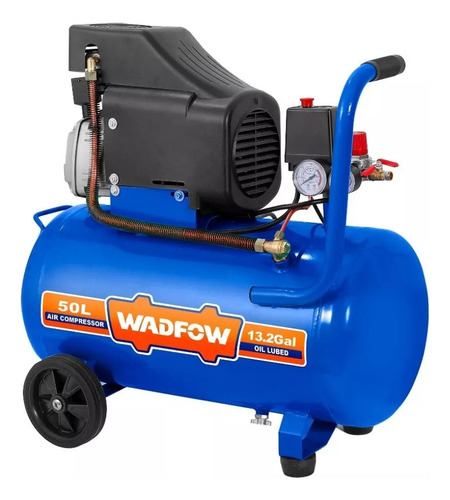 Compresor 50 Litros 2.5hp Wadfow Doble Salida Aire Y Regulad