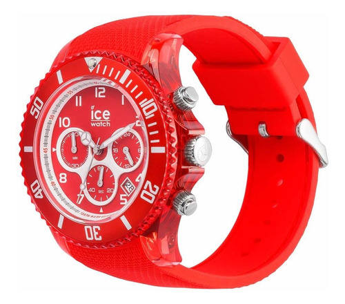 Reloj Hombre Ice Watch 14219 Cuarzo Pulso Rojo En Silicona