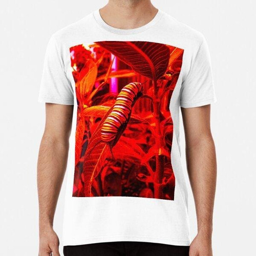 Remera Monarch Caterpillar (red) Algodon Premium 