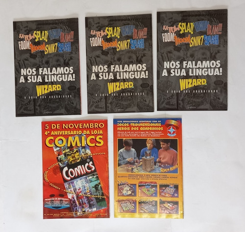 Revista Wizard Brasil Nº 1 A 5 Ed Globo 1996 Excelente Estad (Usado)
