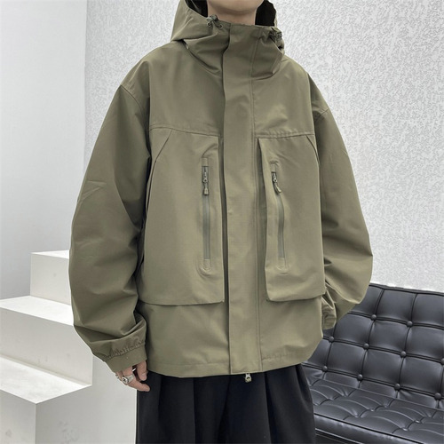 A Chaqueta Casual Impermeable A Prueba De Viento Con