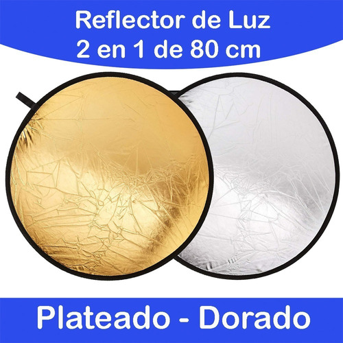 438 Rebotador De De Luz 80 Cm 2 En 1 Plateado Dorado