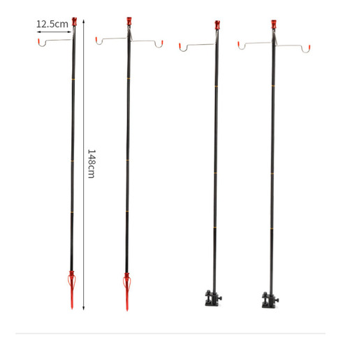 Soporte Plegable Para Linterna De Camping, Gancho Simple