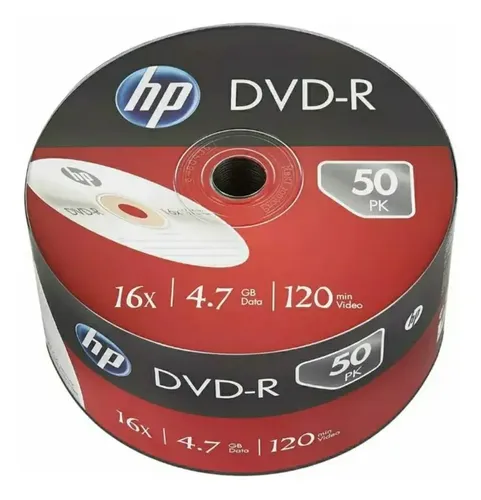 Dvds Virgens Hp 4.7 Gb 50 Unidades 16x Mídia Gravável | MercadoLivre