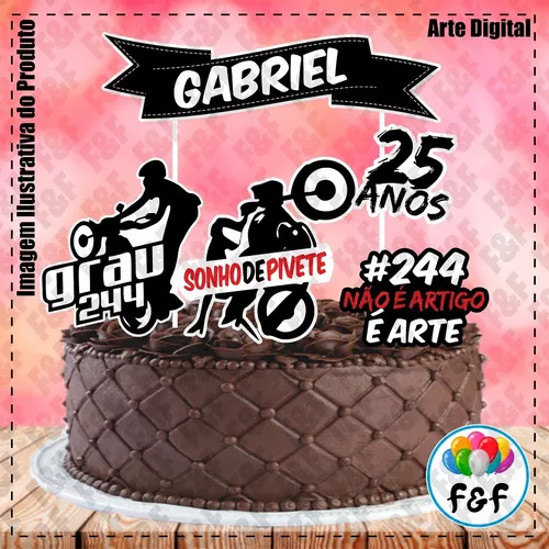 Topo De Bolo Topper De Bolo Personalizado Motocross