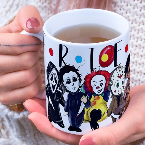 Caneca De Cerâmica Premium Chucky Pânico Jason Friends