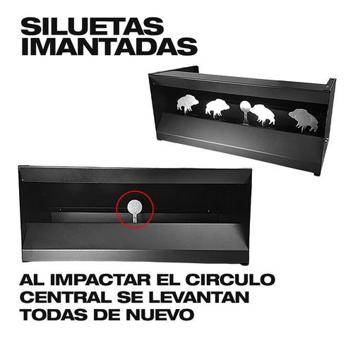 Imagen 4 de 10 de Tiro Al Blanco Silueta Metalica 4 Jabalies Iman Resistente