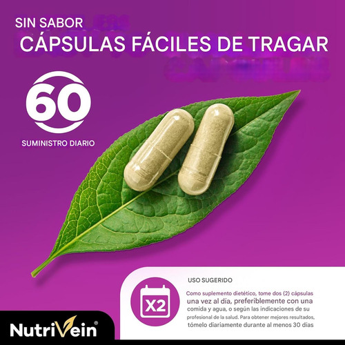 Suplemento Nutrivein Resveratrol 1450mg 120 Cápsulas