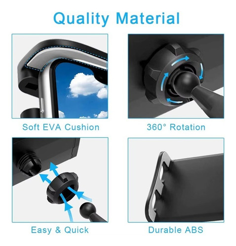 Soporte Brazo Auto Tablet 360° Ajustable Cabecera 360°