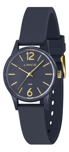 Relógio Lince Feminino Azul Analógico Lrcj165p33 D2dx Cor da correia Dourado