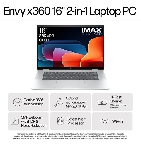 Notebook Hp Envy 16-ac0013 2-en-1 Intel Ultra 5 125u 512/16