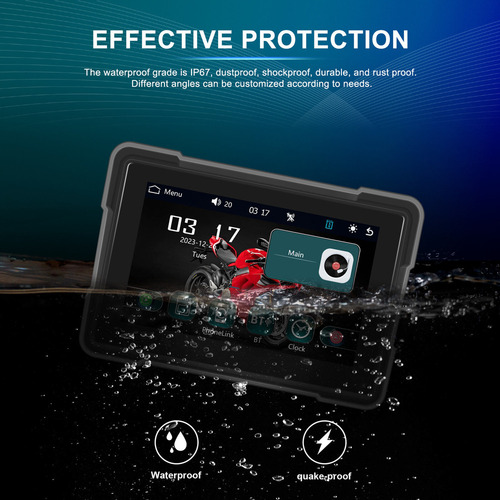 Zk Car Player Carplay/auto Ip67 De 5 Pulgadas Con Dos