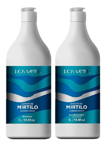  Kit Shampoo E Condicionador Extrato De Mirtilo Lowell Litro