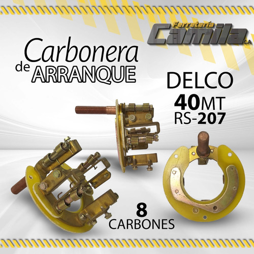 Carbonera De Arranque Delco 40mt 8 Carbones Rs-207 / 07925