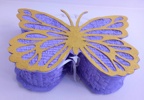Piñata Cozzas Divertidas Mariposa Con Gliter Lila Mariposa Mariposa Grande