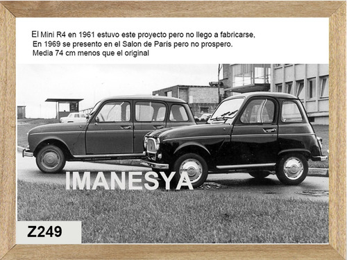 Renalut 4 Mini , Cuadro, Poster, Autos , Publicidad,    Z249