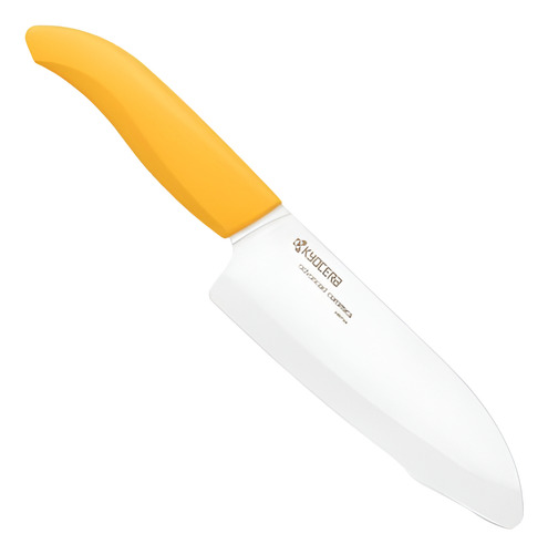 Cuchillo Santoku 14cm Amarillo