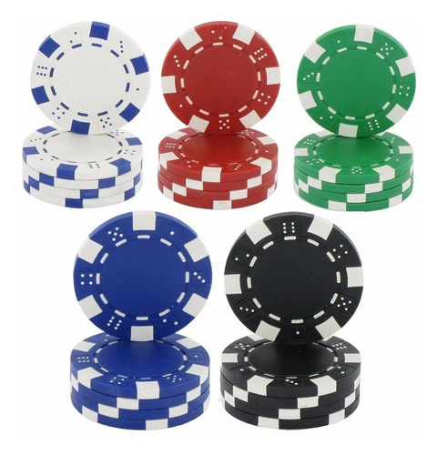 25 Fichas Poker Casino Profesionales,5 De Cada Color