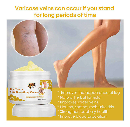 Crema Reparadora De Venas Varico Con Veneno De Abeja.2pc