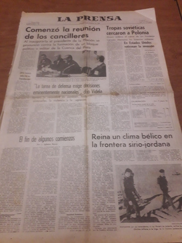 Tapa Diario La Prensa 03 12 1980 Cuenca Del Plata Videla 