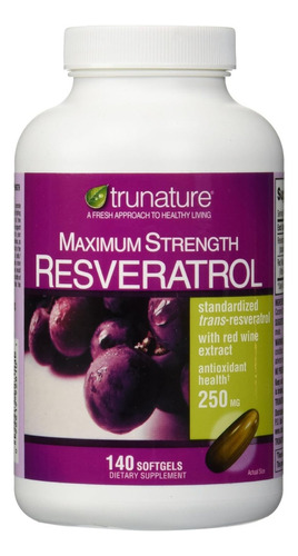 Resveratrol Plus 250 Mg Trunature 140 Softgel