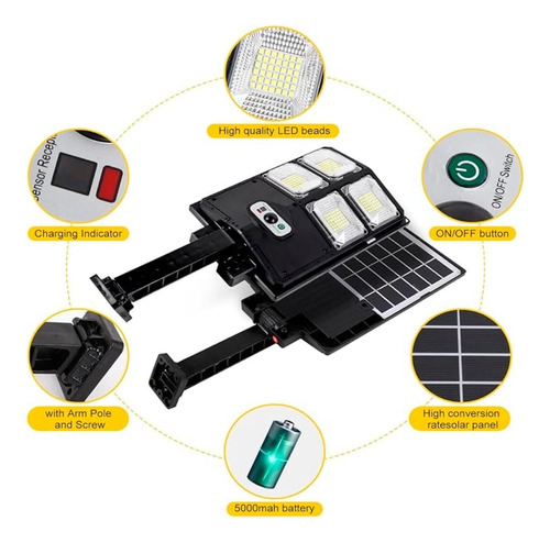 Mini Lámpara Luz Solar Al Aire Libre Sensor De Movimiento