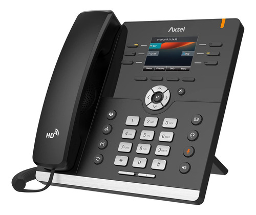 Teléfono Axtel Axtel Negro con identificación de llamadas, manos libres y indicador de fecha y hora. Ideal para uso diario y comunicación efectiva.