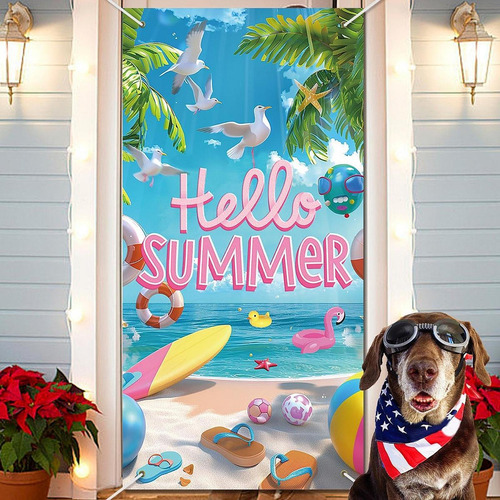 Decoraciones Para Fiesta En La Playa, Pancarta De Puerta De