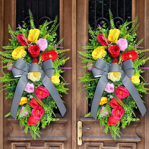 Dsv Flores De Arco Al Revés Decoración Colgante De Árbol