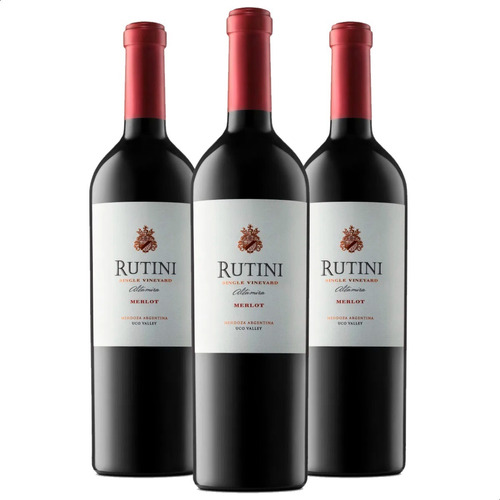 Vino Rutini Altamira Single Vineyard Merlot 750ml X3