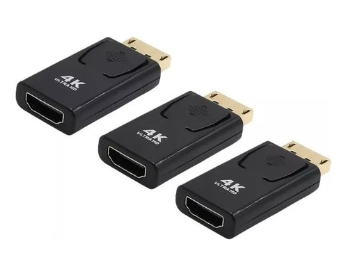 Adaptador Displayport A Hdmi Dp A Hdmi Full Hd 4k X 3 Unid