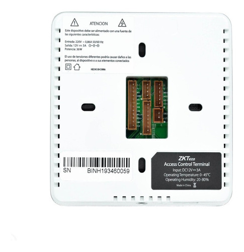 Imagen 5 de 10 de Reloj Control Acceso Megnetica Zkteco Sf300id