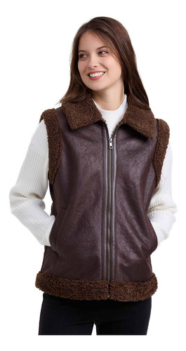 Chaqueta Mujer Pu Corta Cafe Moro Fashion's Park