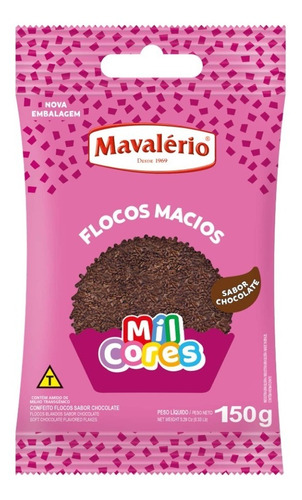 3 Granulado En Flocos Chocolate Suave Mavalerio 150g 