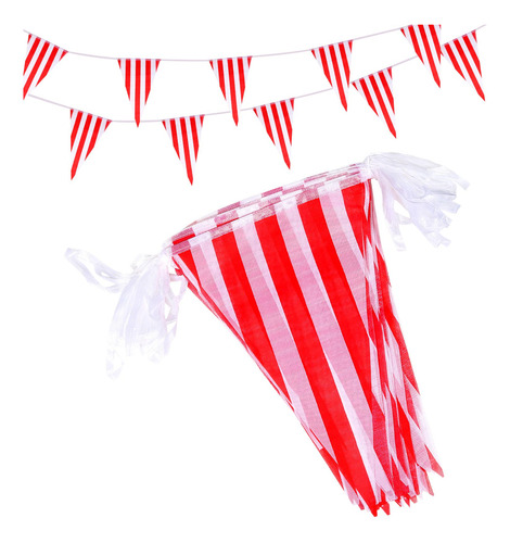 Banderine Carnaval Raya Roja Blanca 177 Pie 130 Triangular