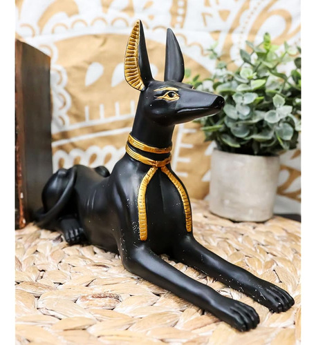 Ebros Antiguo Dios Egipcio Anubis Perro En Pose Sentada Esta