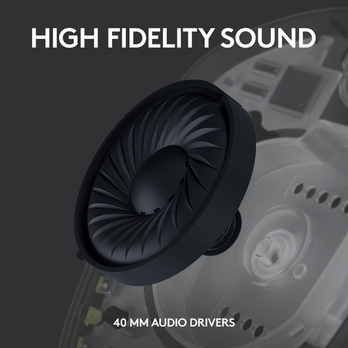 Imagen 4 de 10 de Auricular Gamer Inalámbrico Logitech G435 Lightspeed Negro