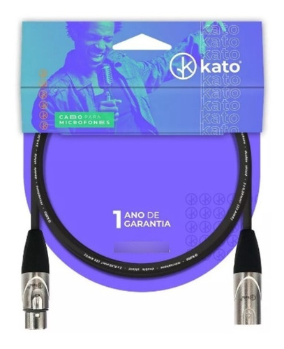 Cabo De Microfone Kato Balanceado Xlr Xlr 5 M Balanceado Dmx