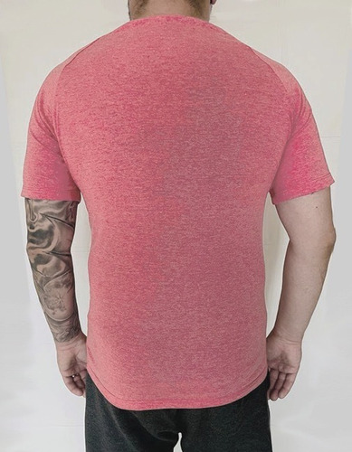 Imagem 2 de 2 de Camiseta Slim Dryfit Mescla Vermelha Allwinners
